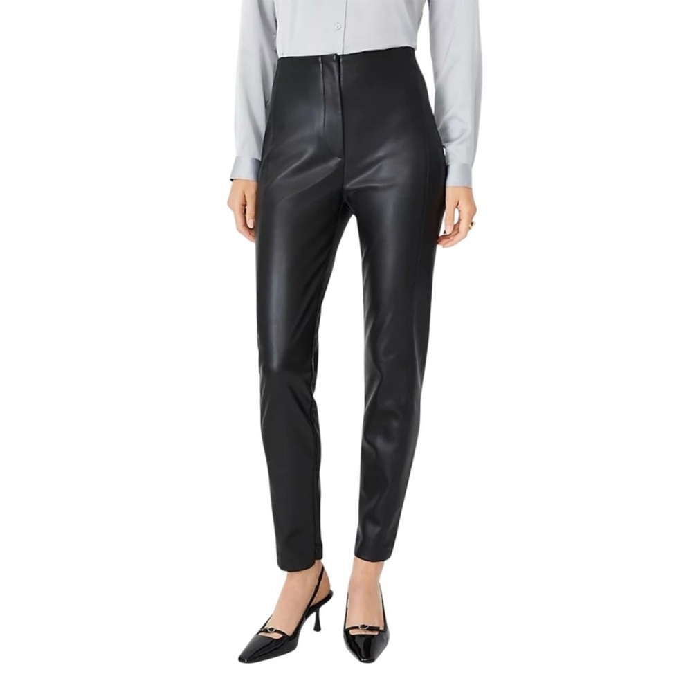 Ann Taylor Vegan Leather Pants Black 10 NWT